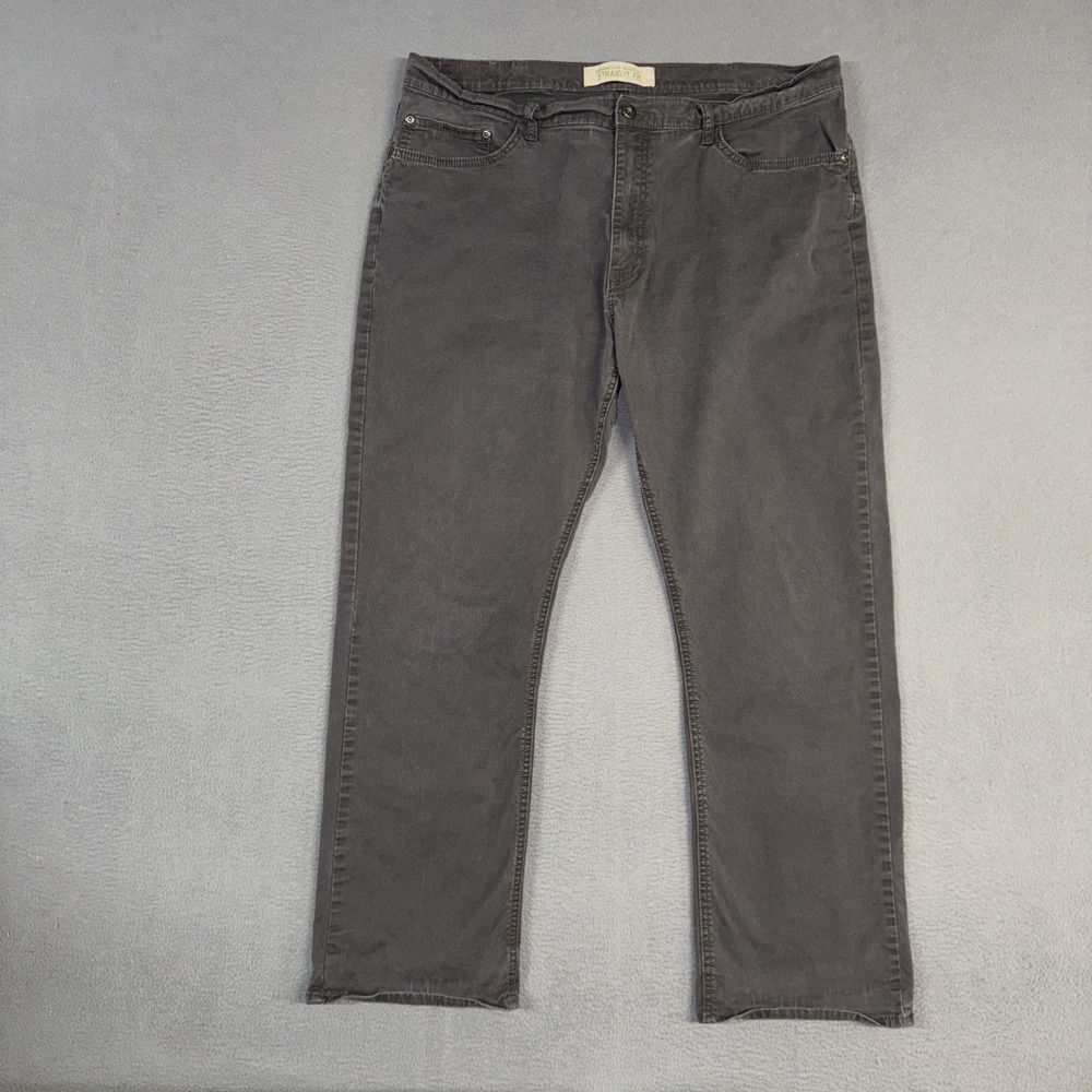 Wrangler Jeans Co Pants Mens 38x30 (Fits 38x28) Gray Straight Fit Cotton Work